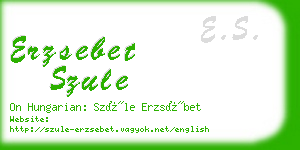 erzsebet szule business card